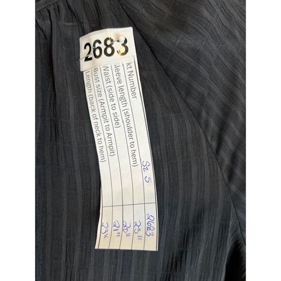 Nordstrom Rack Black Semi Sheer Blouse with Under Layer Long Sleeve Size S - Picture 8 of 8